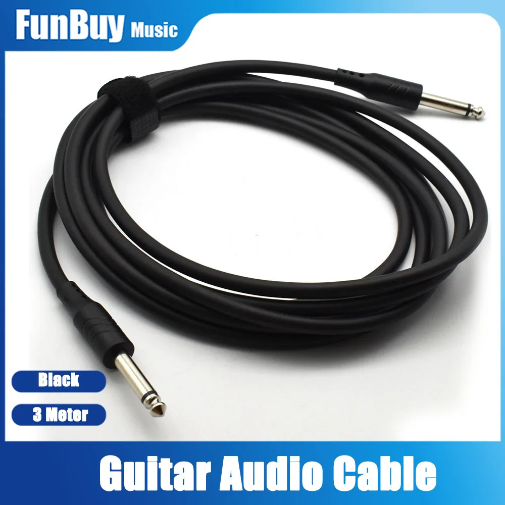 Electric Guitar Cable Wire Cord No Noise Shielded Bass Cable Pure Copper Audio Cable For Guitar Amplifier Accessories 3 Meters