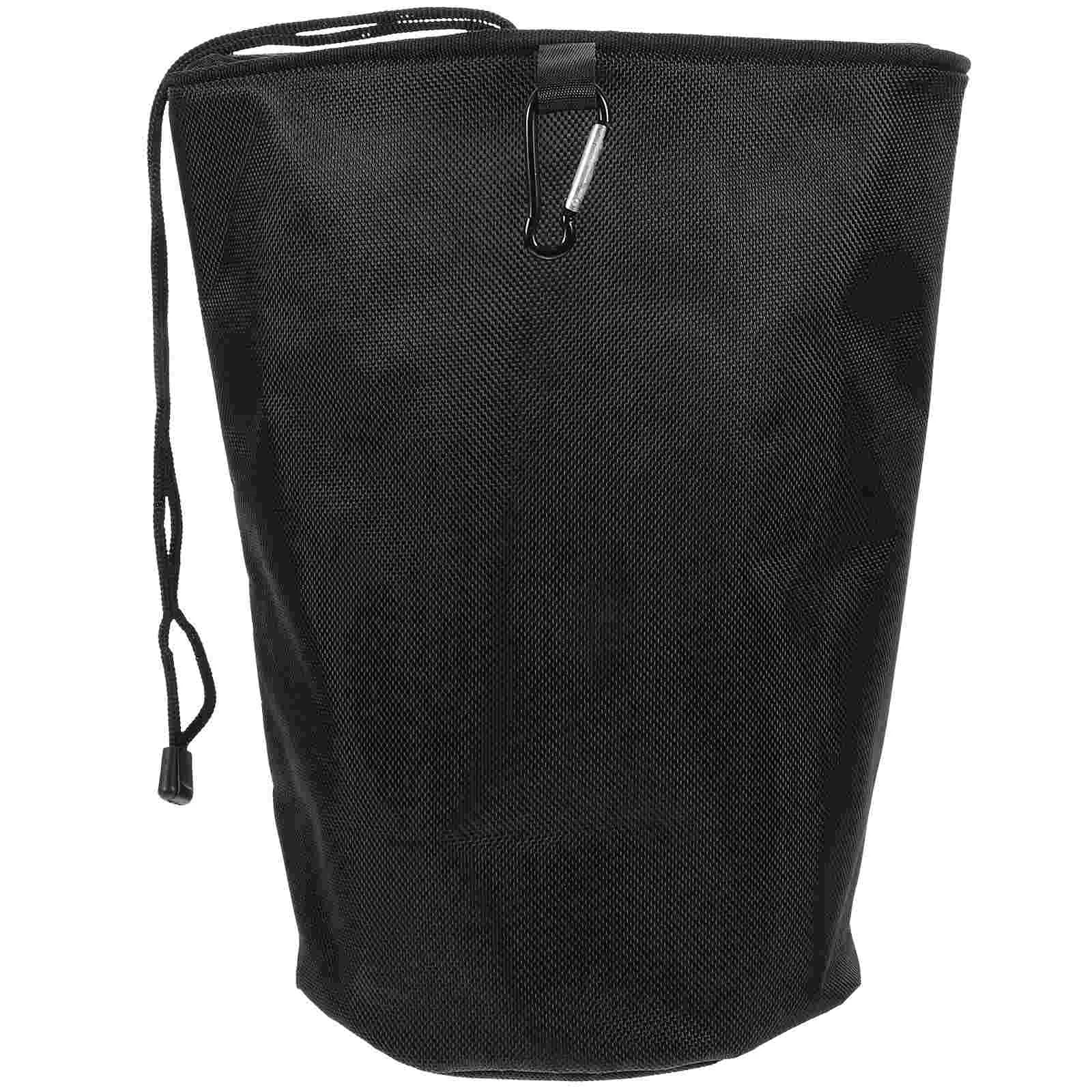 

Home Convenient Clothes Clip Belt Storage Hanging Bag Black Clothespin Kitchen Holder Bags Peg Hook Drawstring Basket Daily Use