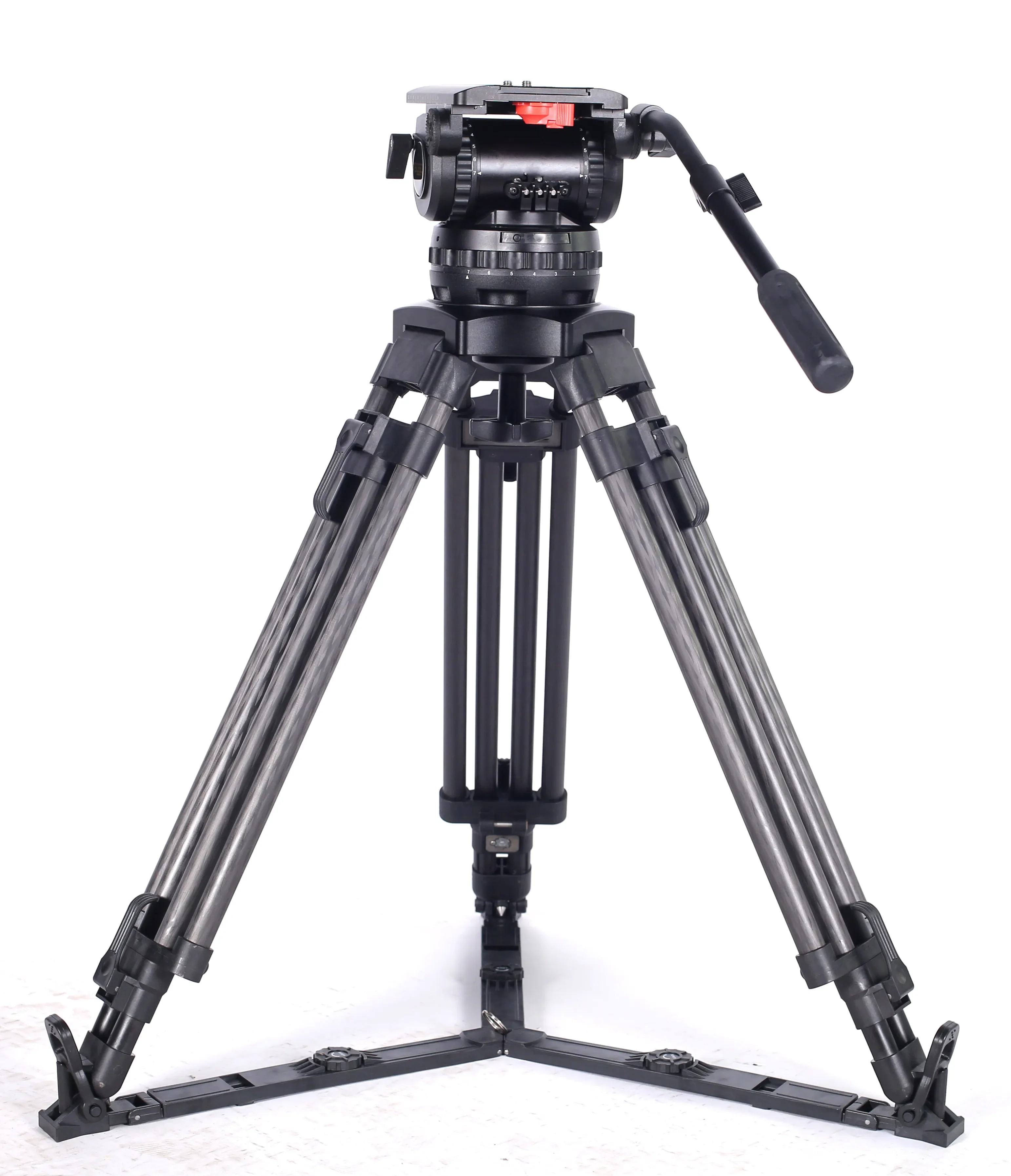 Professional Carbon Fiber 150mm Bowl Fluid Head Camera Tripod For Film Making