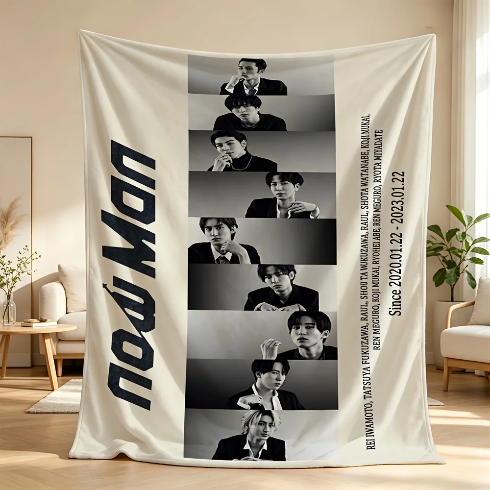 Premium Large Blanket Throw 150x200cm Kpop Idol Fan Merchandise Poster Decor for Boy Group Room Gift