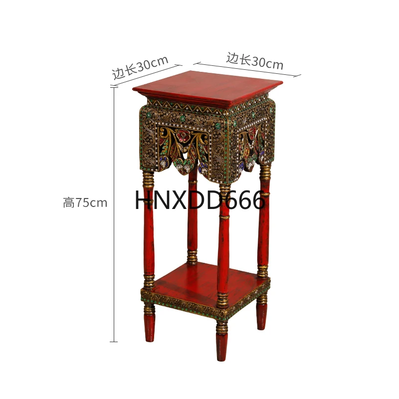 

living room indoor flower pot rack, new Chinese art floor flower table