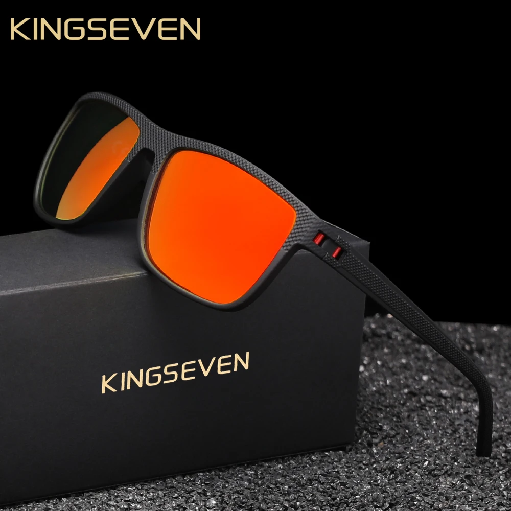 KINGSEVEN Mode gepolariseerde zonnebril voor heren UV400-bril Rechthoekbril Vissen Rijbril Vakantie