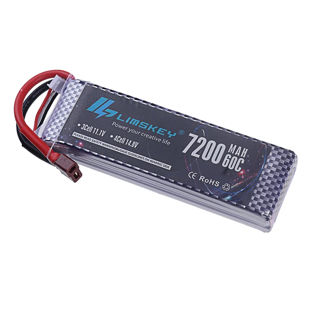 2S LiPo 60C 7200mAh 7.4V Battery With T TRX XT90 XT60 Plug For RC Quadcopter Helicopter RC Cars Boats Drones Spare Parts
