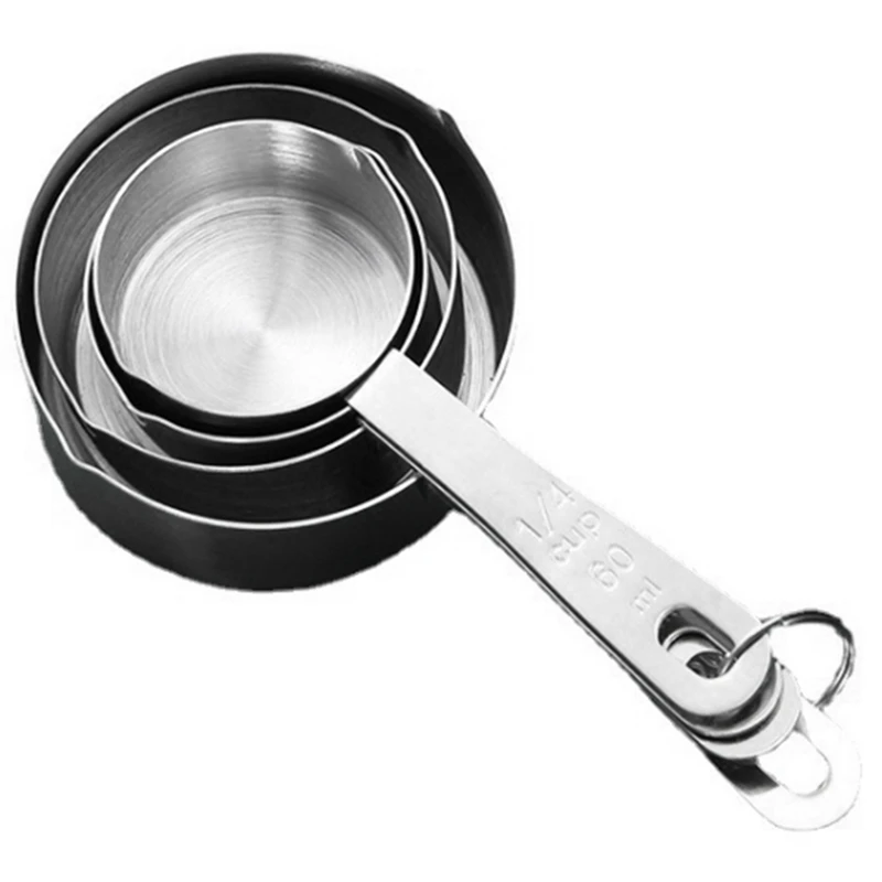 Promotion! 4PCS Baking Thickened Stainless Steel Measuring Spoon 4-Piece Set Of Ml Spoon Sauce Seasoning Measuring Cup