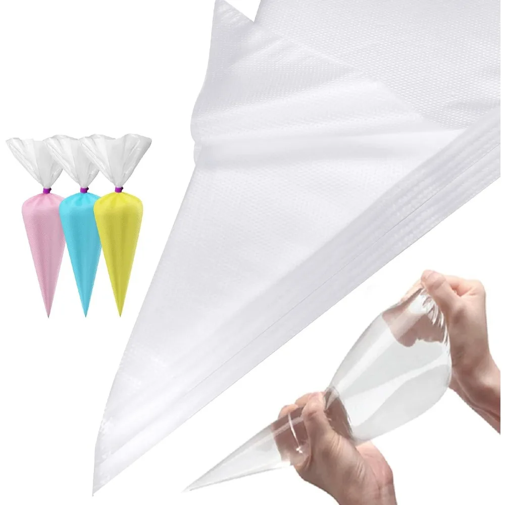 

Piping Bags 100 Pcs 14 Disposable Pastry Bags, Heavy-Duty Anti-Burst Icing Bags for Cake Decorating, Cupcakes, Cookies, Macarons