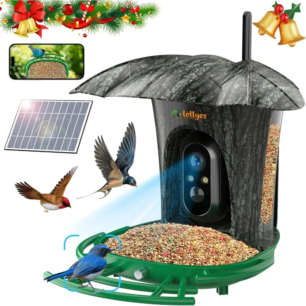 

Smart Bird Feeder with Camera Outdoor,Bird Watching Camera with 64GB SD Card,1080P HD AI Identify Wild Bird Species, Bird Videos