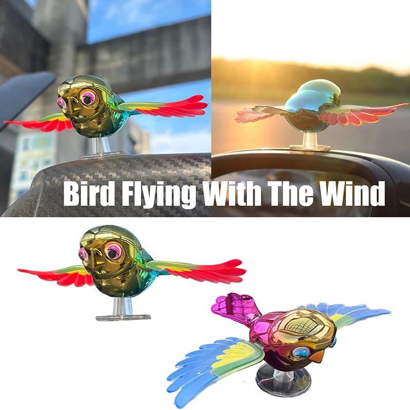 Wind-Activated Simulated Bird Flying Auto Ornament for Motorcycles Amusing Adorable Car Friend Motorcycle Accessories