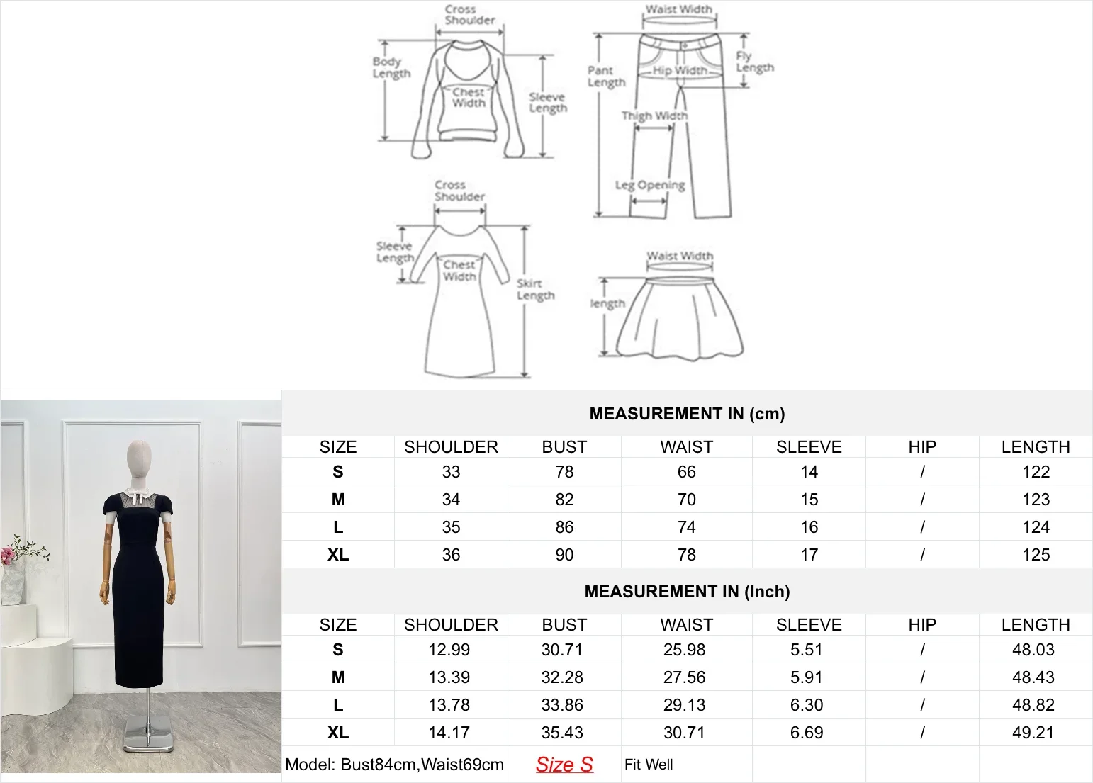 Party neuSchwarzes, kurzärmliges, durchsichtiges Midikleid mit Spitze, 2025, hohe Qualität