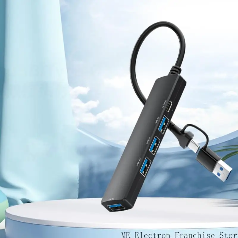 T5EA USB CスプリッターケーブルUSB C/USB男性への3XUSB2.0+1XUSB3.0+1XTYPE Cデータ転送