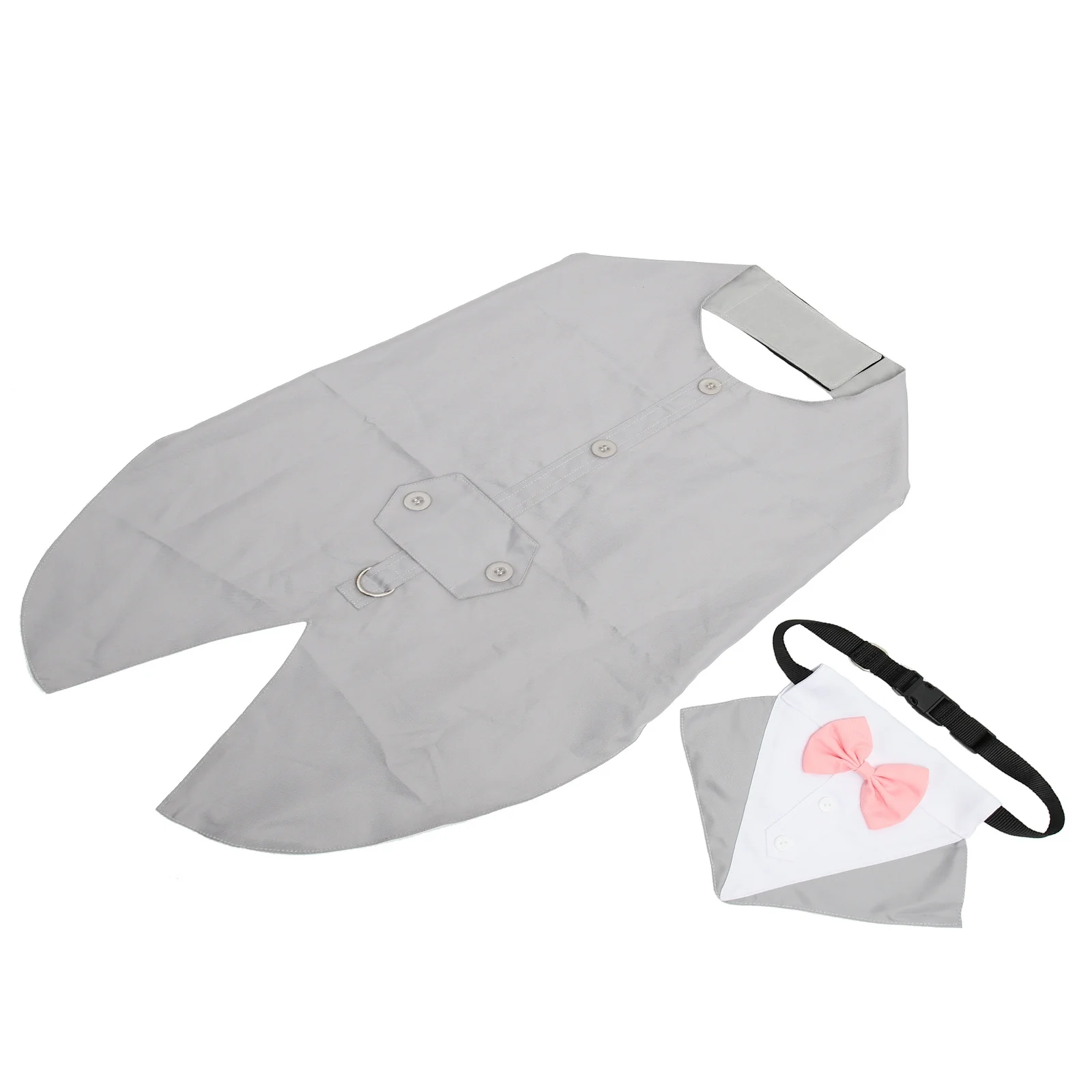 

1Set Pet Suit Dog Wedding Costume Triangular Scarf Puppy Outfit Breathable Comfortable Dog Bandana Bow Tie Festival Attire