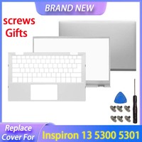 Replace Cover For Inspiron 13 5301 LCD Back Cover Front Bezel Palmrest Top Lower Bottom Case Housing Cover 0TGC80 Silver