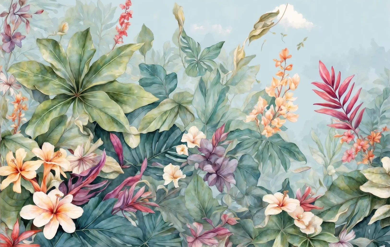 custom Modern fashion light luxury pink flower wallpaper personalized mural 3D wall paper home decor plants and flowers art