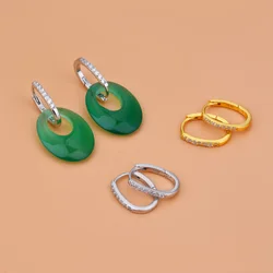 Safe buckle earrings S925 sterling silver buckle universal high sense light luxury earring accessories