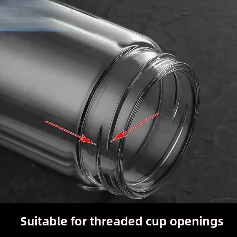 Sealed Leakproof 304 Stainless Steel Cup Lid Integrated Form Glass Tea Brewing Water Cup Cover Food Grade Beverage Accessory