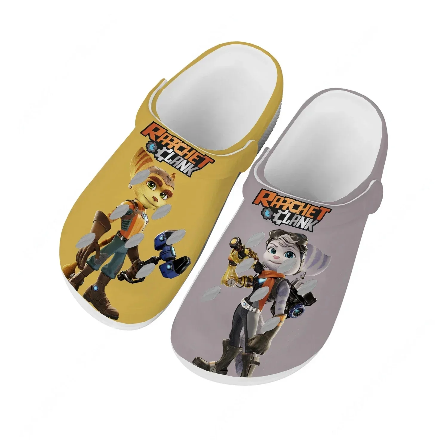 

Водные сандалии Ratchet & Clank Rift Apart для мужчин и женщин, удобные сабо для дома и сада, индивидуальные пляжные дышащие тапочки с отверстиями