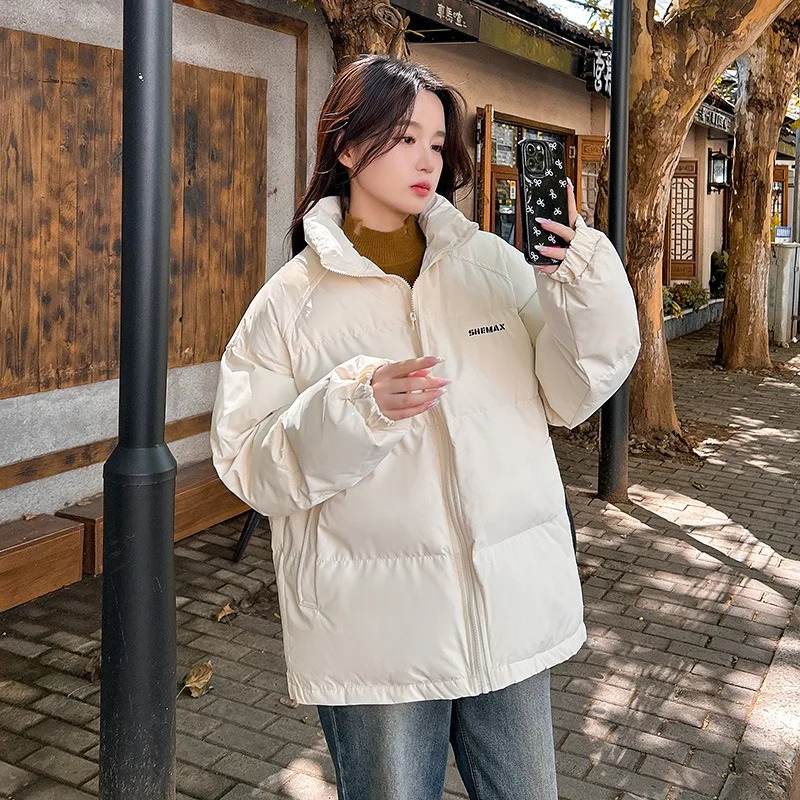 

Зимняя новая плюшевая куртка-пуховик, утепленная Удобная хлопковая Парка свободного кроя, Стильная универсальная верхняя одежда, новинка 2024