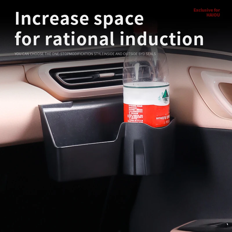 For BYD Dolphin Mini Seagull Car Center Console Organizer Cup Holder Tray Storage Box Holder Fixed Beverage Holder Garbage Box