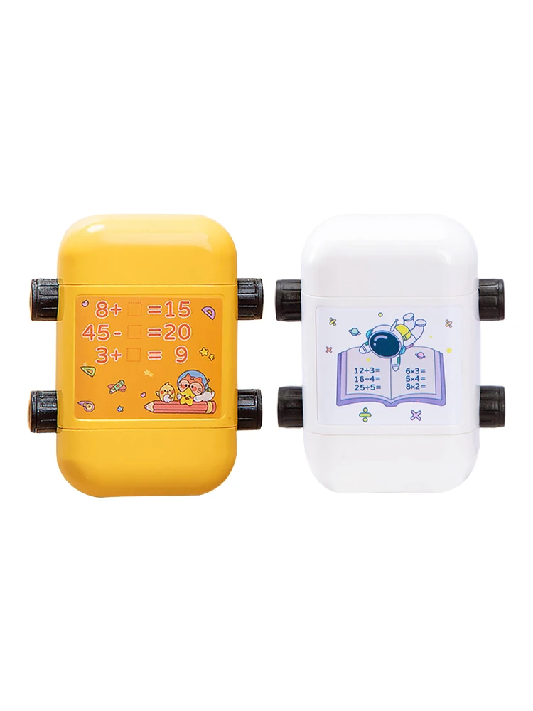 2pcs Roller Digital School With Ink Addition Home Teaching Stamp Quick Dry Boy Girl Educational Toy Double Head Lightweight
