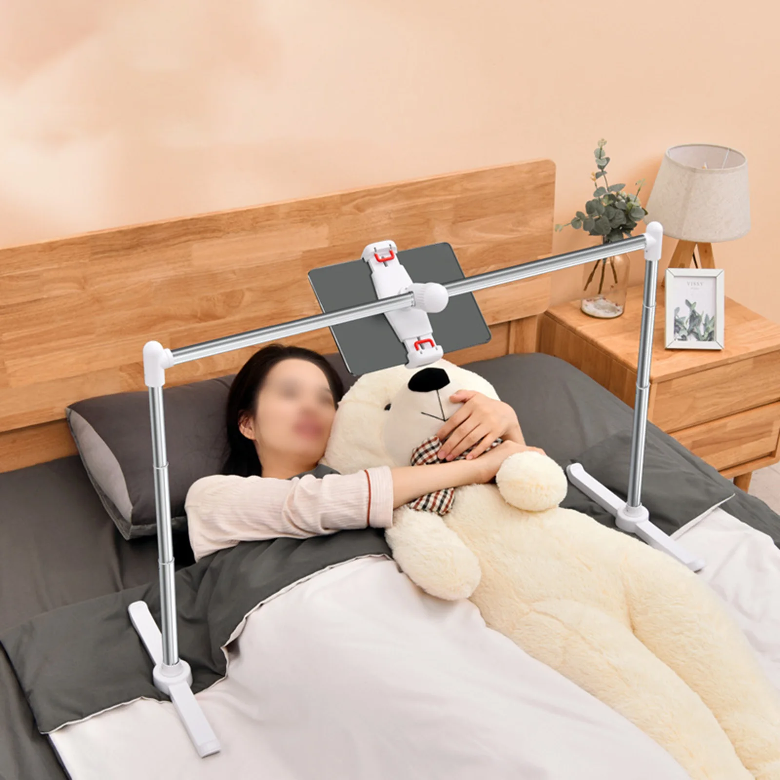 Mount Stand Telescopic Rotating Mount Tablet Support Portable 360 Degree Adjusted Cell Phone Holder for Bed for Office Desktop