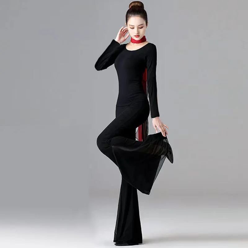 Temperament Female Body Suit, Fitness Training Suit, Dance Gymnastics Model, Runway Show, Etiquette, Dance Bell Bottoms, Mentor