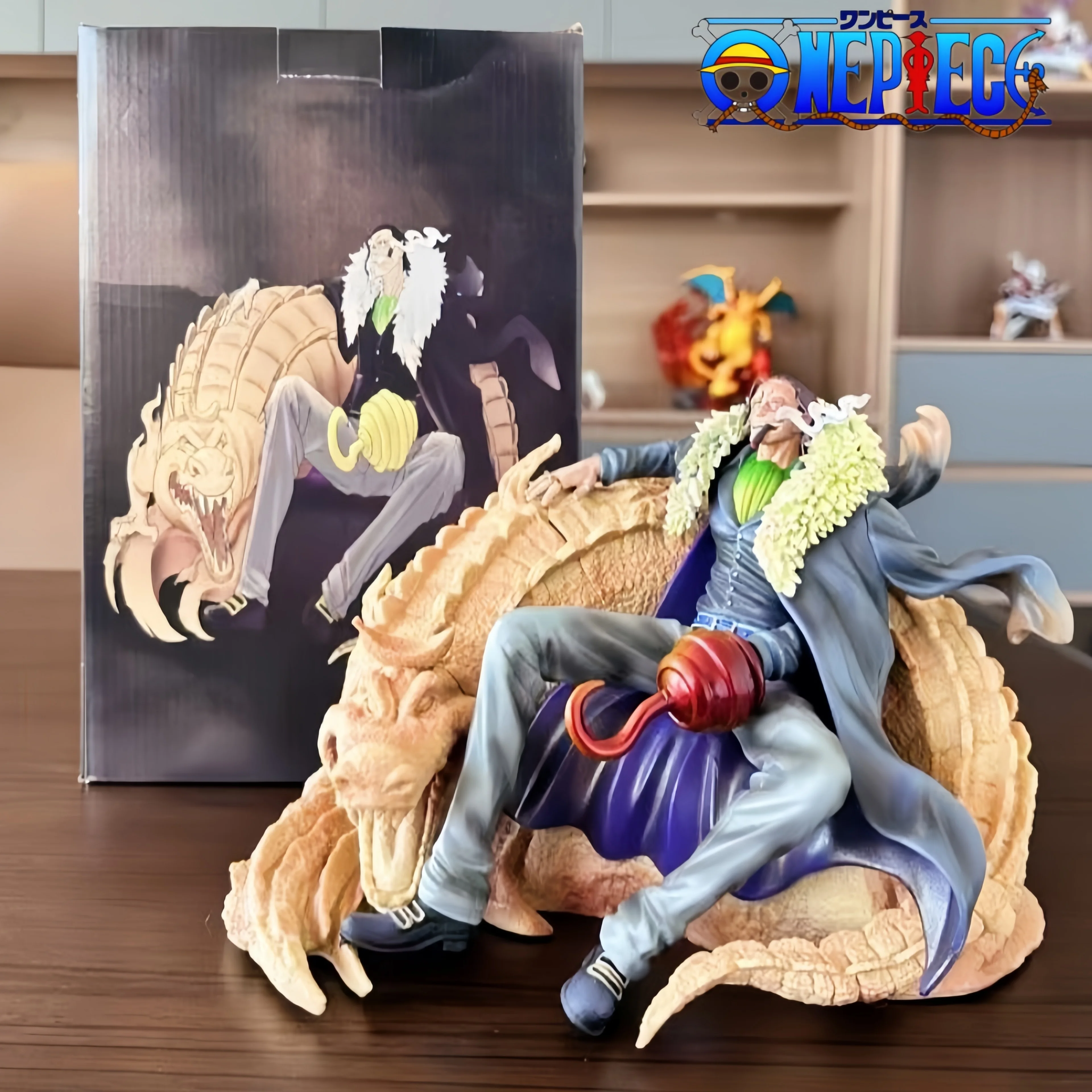 

17cm One Piece Anime Figure King Of The Desert Sir Crocodile Figurine Pvc Statue Model Collectible Room Ornament Toys Gifts