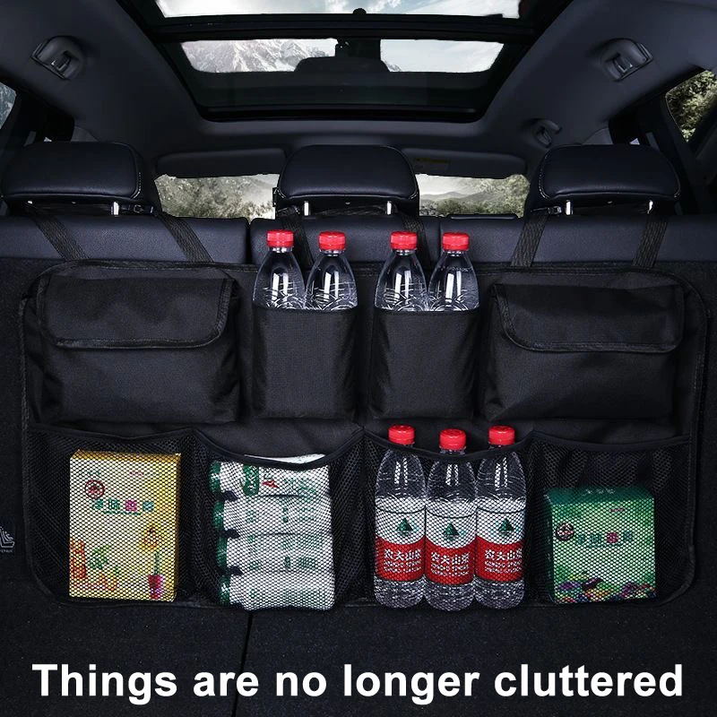 Car Trunk Storage Bag Organisers Backseat Hanging with 8 Large Storage Bag Trunk Organizer For Sedan SUV Mpv Car Space Saving