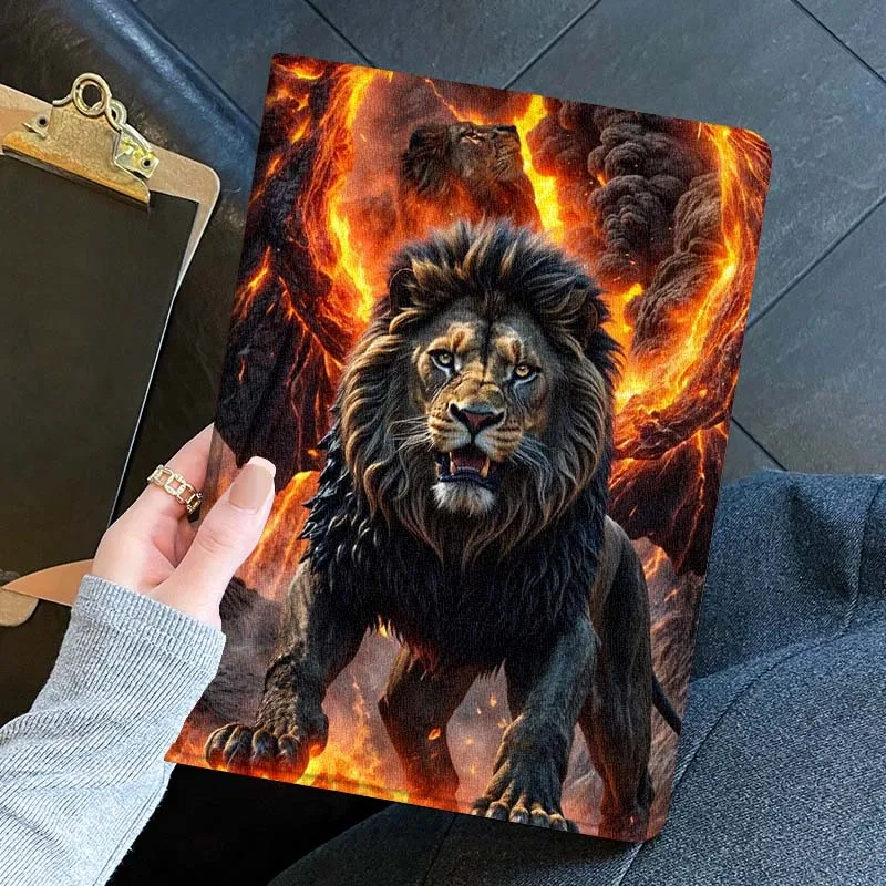 capa-de-tablet-criativa-com-design-de-leao-para-ipad-pro-air-mini-11-1-2-3-4-5-6-7-7ª-geracao-129-13-79-83-m3-m4-polegadas