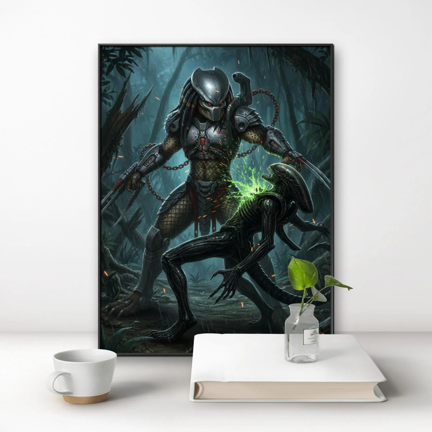 P-Predator 5D Diamond Painting Classic Action Horror Movies Diy Diamond Embroidery Exquisite Room Home Wall Decor Fan Gift