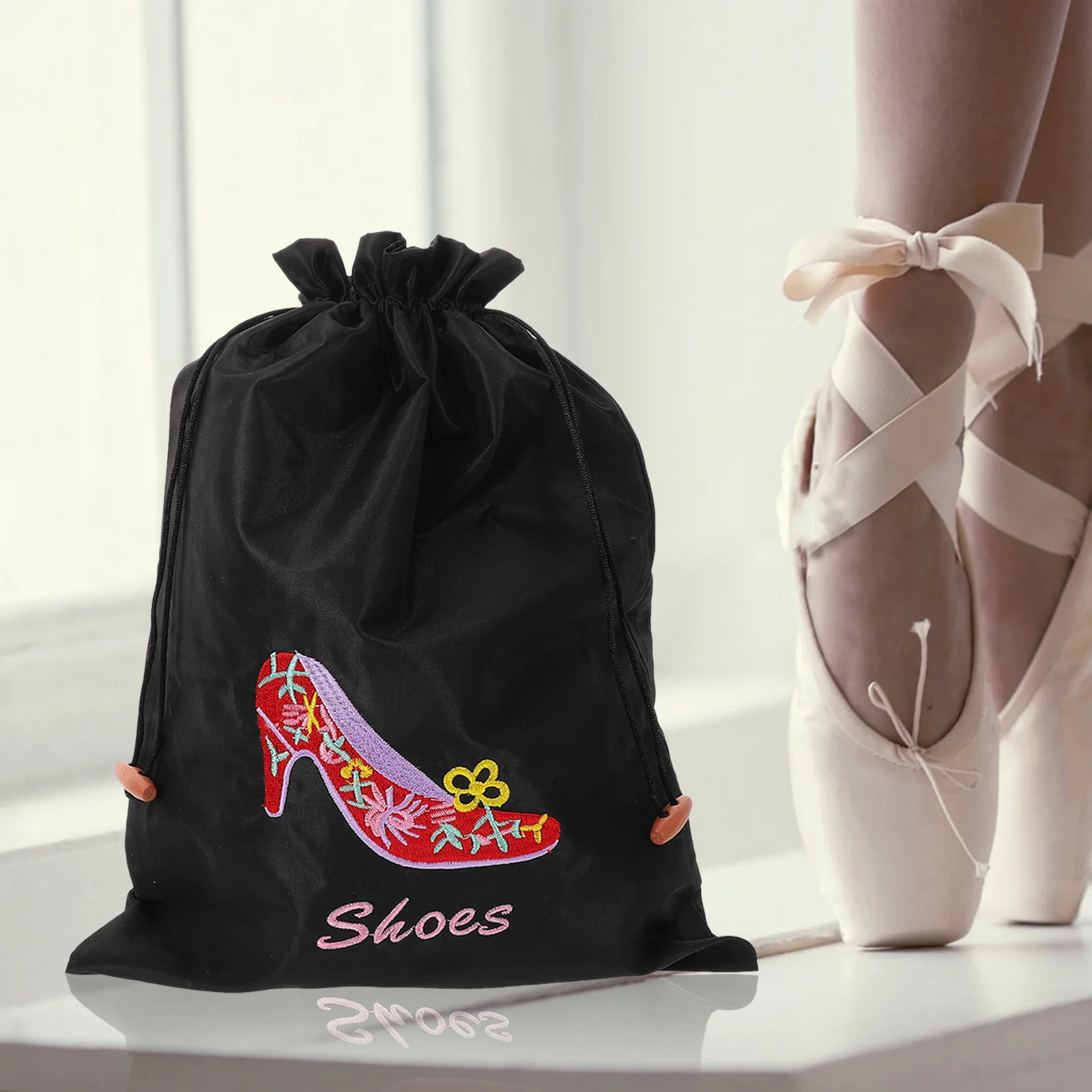 Schuh taschen Pointe Dance Lagerung Kordel zug Schuhe bequeme tragbare Ballett im Freien