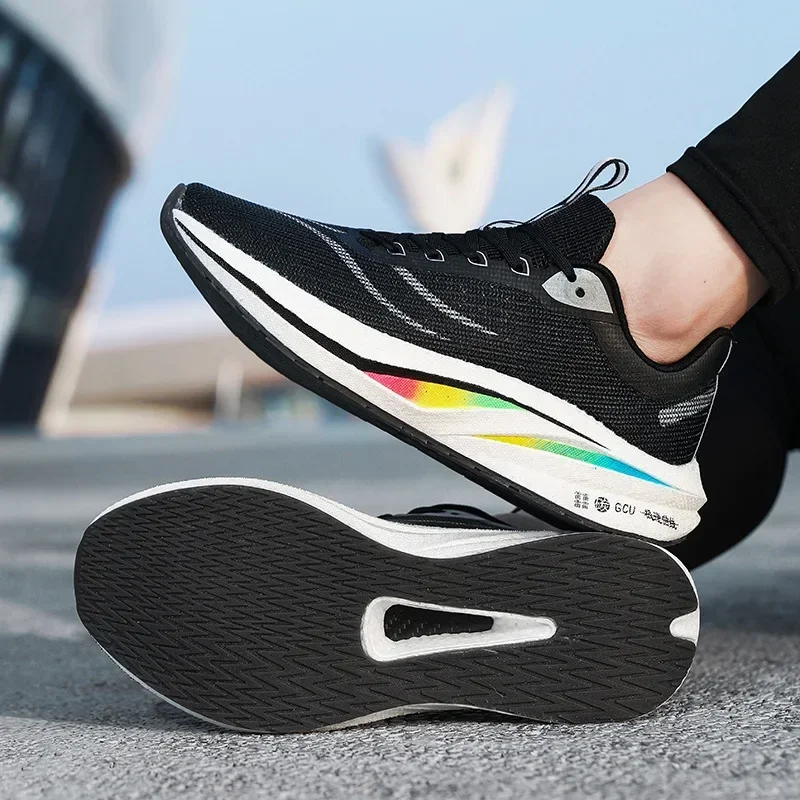 

2024 Carbon Plate New Flying Running Shoes Shoes Non-slip Shock Absorbent Breathable Professional Racing Sports Shoes