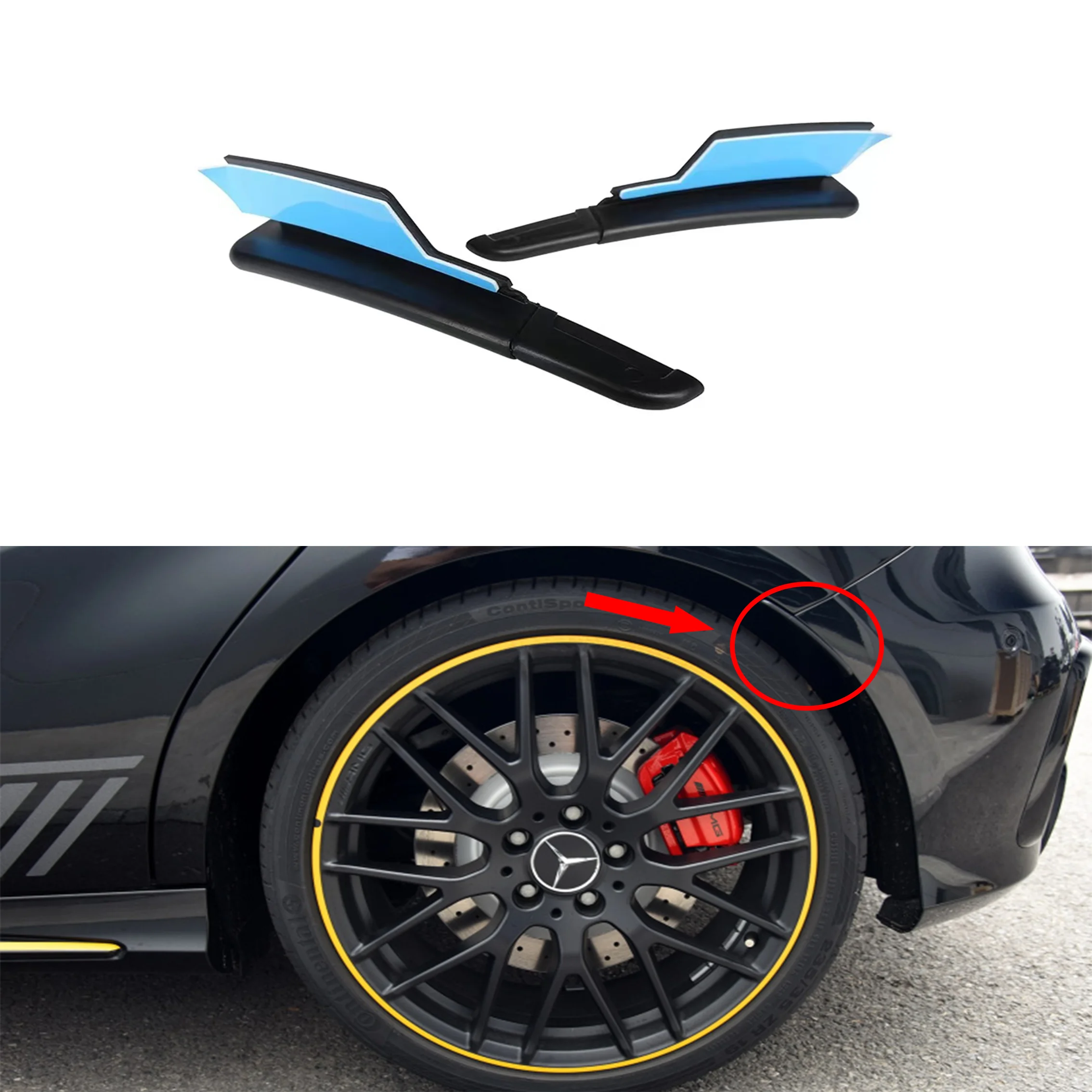 

Carbon Fiber Rear Bumper Cover Trim Fender Flare Extension Wheel Eyebrow For Mercedes W176 A160 A180 A200 A250 A45 AMG 2013-2019