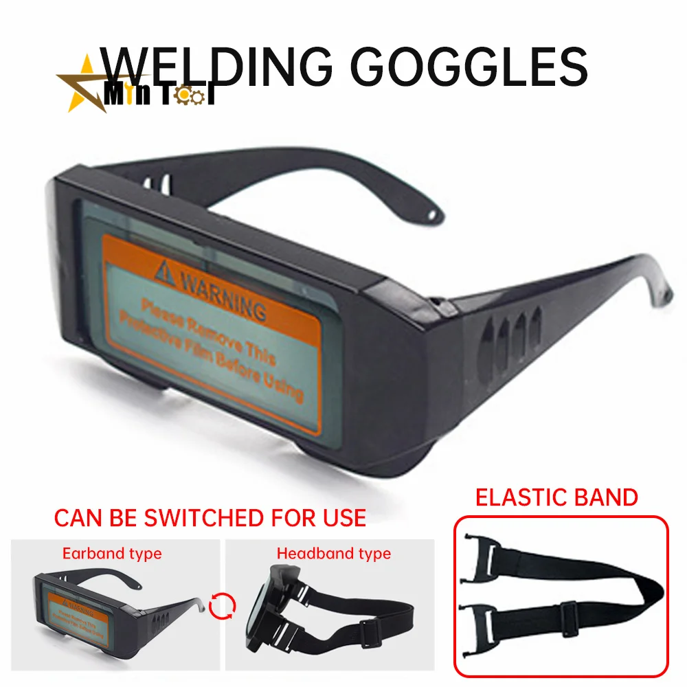 Automatic Dimming Welding Glasses Light Change Auto Darkening Anti-Eyes Shield Goggle for Welding Mask Equipment Accessories