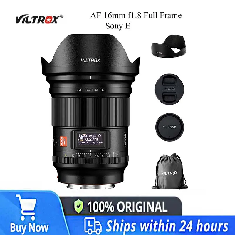 Lente de cámara Viltrox 16mm F1.8, lente de cielo estrellado galáctico de marco completo, lente AF gran angular de gran apertura para cámara Sony