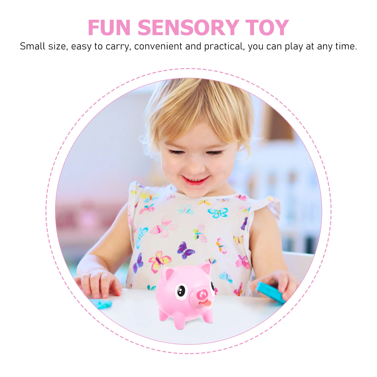 

VICASKY Pig Squeaky Toy Rubber Talking Animal Stress Relief for Kids Adults Funny Latex Sound Press Sensory Gift