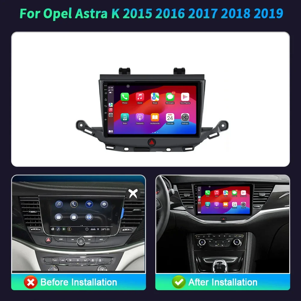 Android 14 For Opel Astra K 2015 2016 2017 2018 2019 Multimedia Car Radio Autoradio GPS Navigation Carplay Touch Screen Stereo