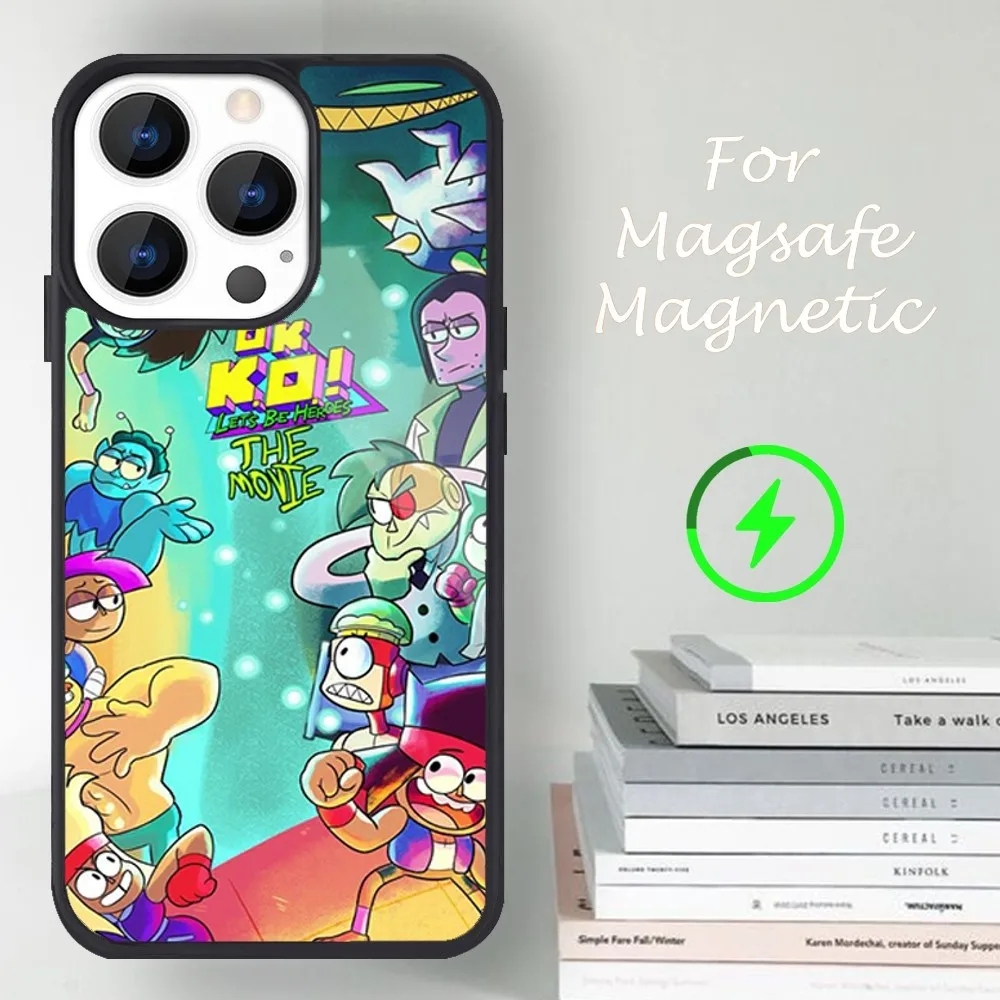 Game O-OK KO Lets be Heroes Phone Case For iPhone 14 13 12 11 15 Pro Max Magsafe Magnetic