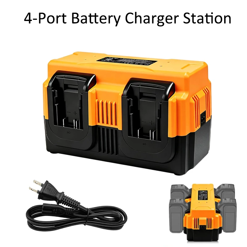 Battery Charger For Dewalt 18V 20V Lithium Battery Replacement DCB104 DCB107 DCB115 2.0A 100V-240V Fast charger Station