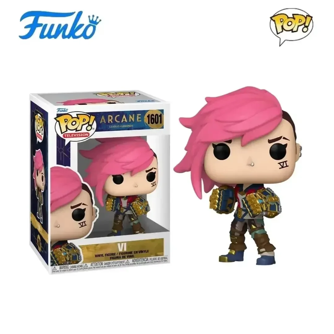 Funko Pop League of Legends Arcane Toys for children Christmas Gift 10Cm Anime Figure Model of Vi Ekko Jinx  Silco Action Figure