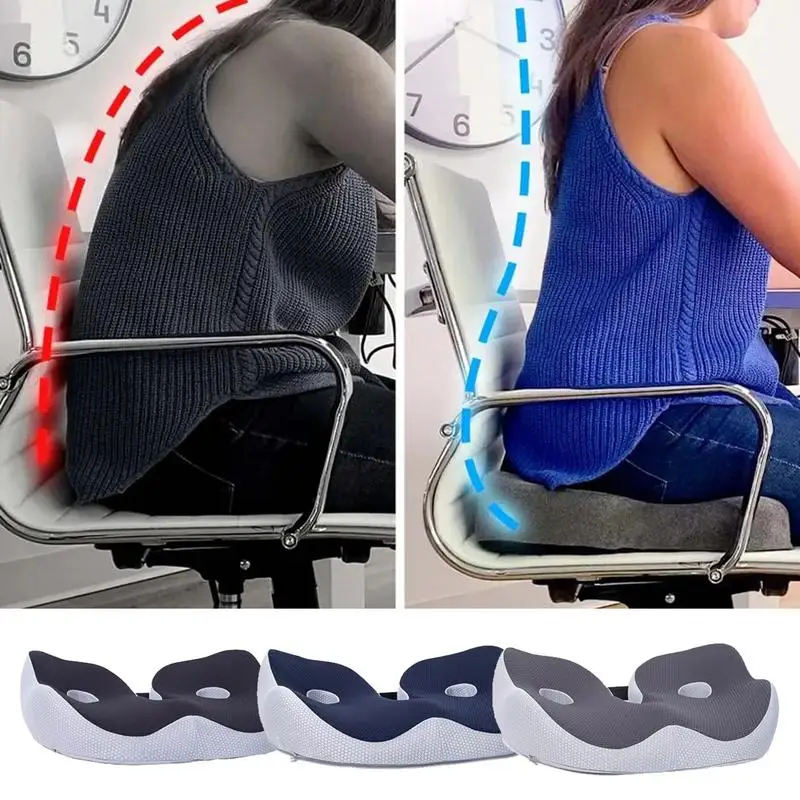 Chair Seat Cushion Soft Adjustable Desk Chair Cushion Comfortable Ergonomic Seat Cushion For Desk Chairs Car Seats Wheelchairs