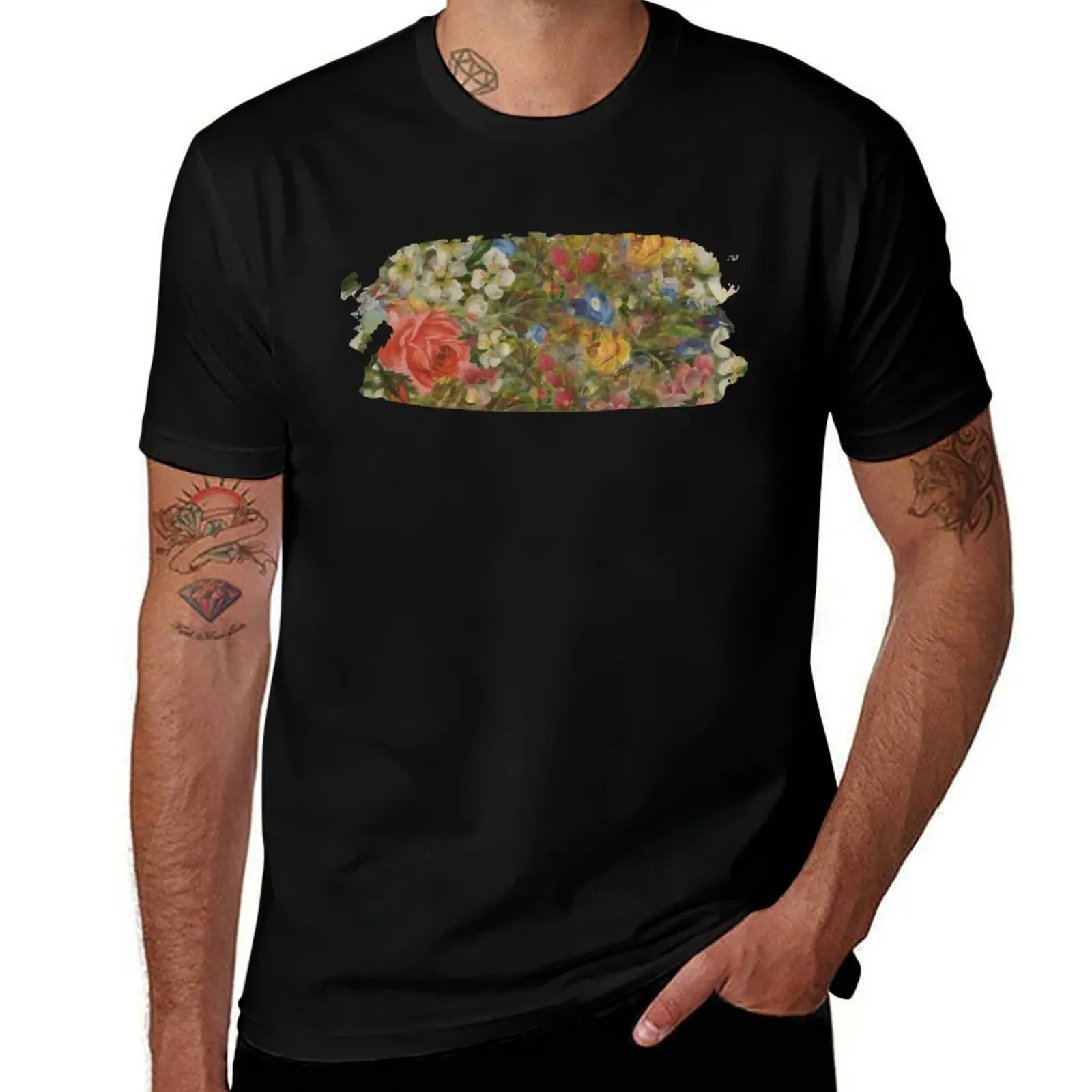 Pretty. Odd. Flowers Painting T-Shirt t shirts for man cotton funny T-Shirt