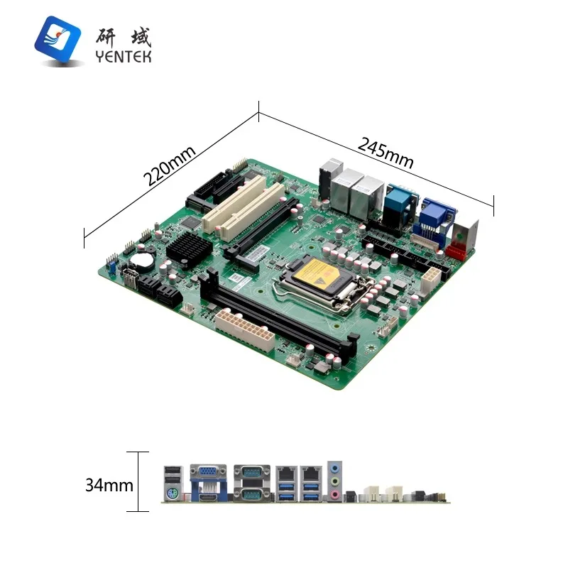 LGA1151 Q250 I3 I5 I7 procesador HD VGA 2 DDR4 4 SATA3.0 PCIE X16 X4 LAN COM Linux Industrial Micro ATX placa base