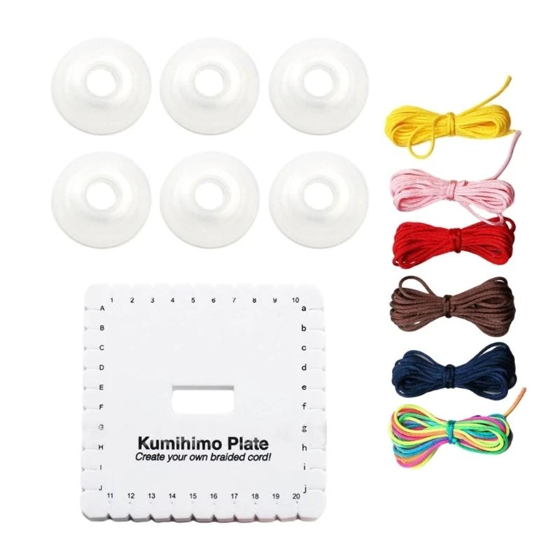 

Универсальный диск для плетения, круглый квадратный кумихимо, шнур для плетения бисера, плетеная пластина для плетения браслетов