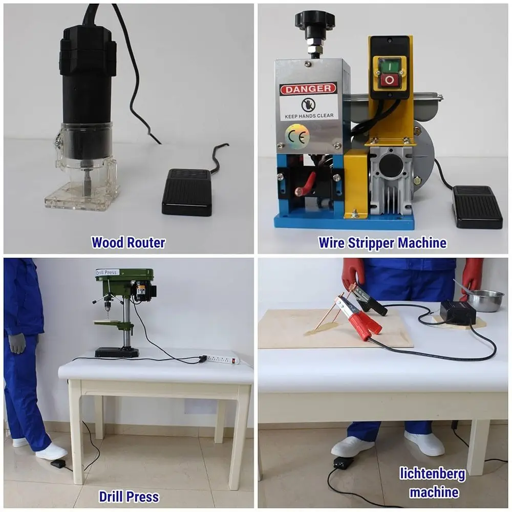 

Противоскользящий педальный переключатель, 2-контактный/3-контактный многофункциональный мгновенный переключатель, 220 В, электрический выключатель питания Plug and Play, промышленный