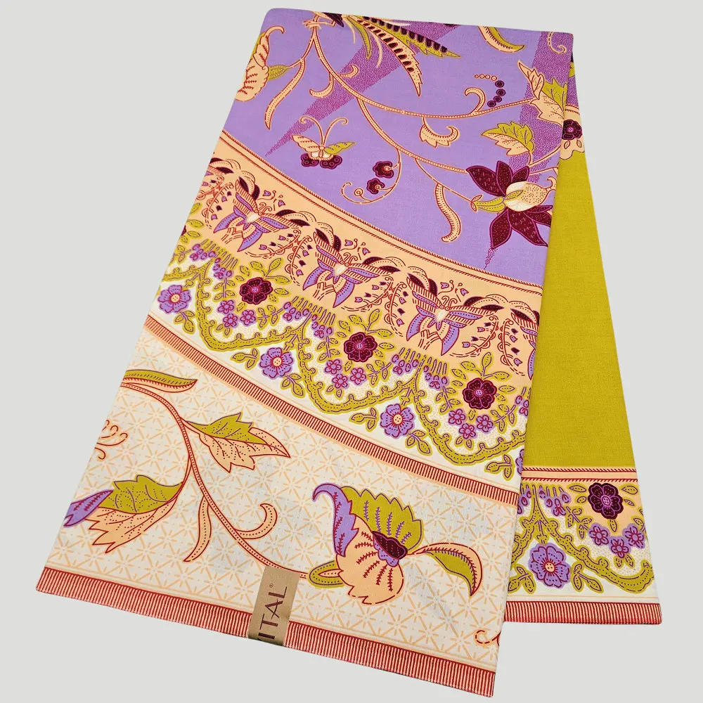 Super Java Wachsblock-bedruckter Stoff, 100% Baumwolle, muslimische Kleidung, Textilien, zur Herstellung von Kleidern, Tüchern, Tischdecken, Heimdekoration, 6 Yards – Detail 11