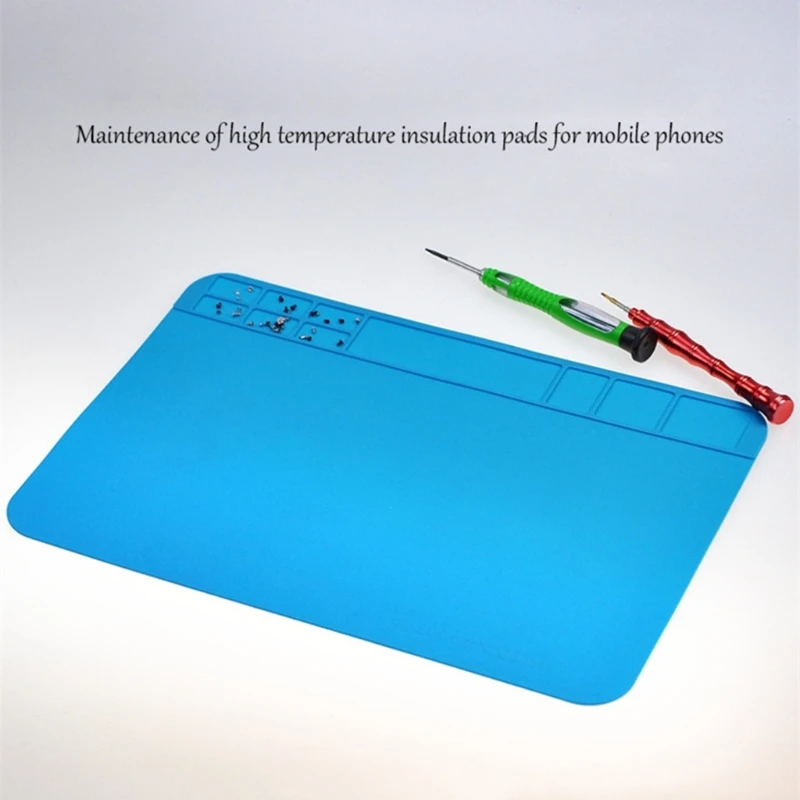 ซ่อมโทรศัพท์แผ่นฉนวนกันความร้อนSoldering Matซ่อมมือถือชุดเครื่องมือทำงานซิลิโคนซ่อมPadสำหรับSoldering Dropship