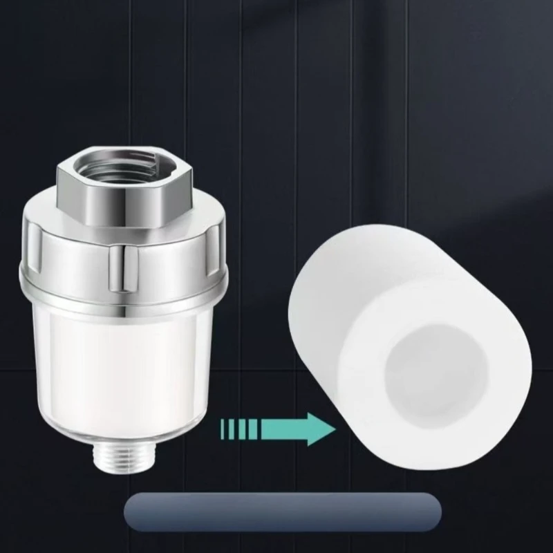 

Showerhead Hard Water Softener Filter Portable Easy Install Showerhead Filter Bathroom Replaceable Filter Bathroom Accessories