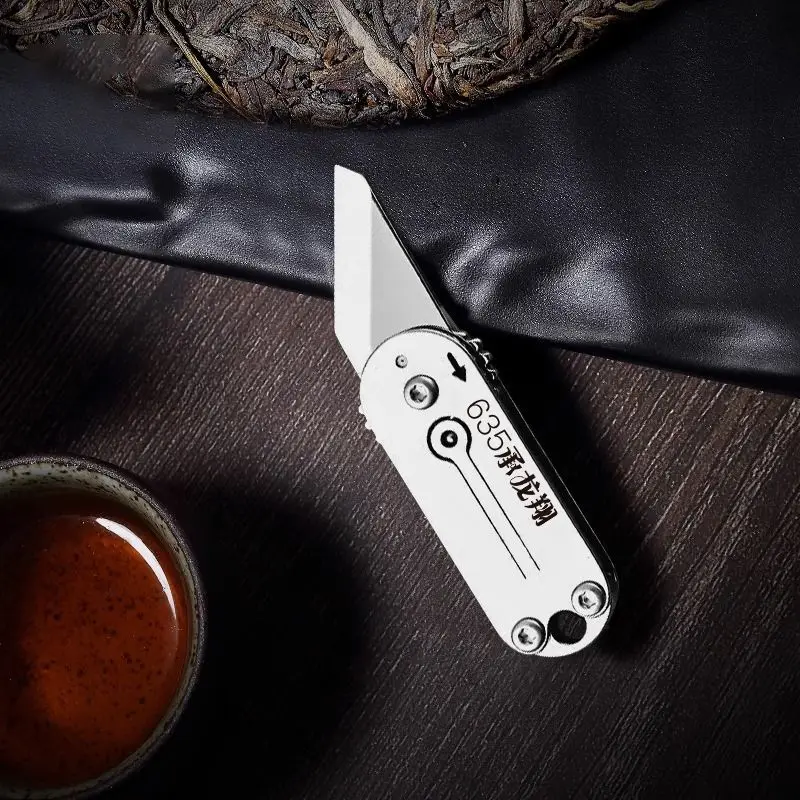 داميلي لطيف الفولاذ المقاوم للصدأ، سكين جيب صغير محمول، قلادة سلسلة المفاتيح، سكين تفريغ البريد. #1