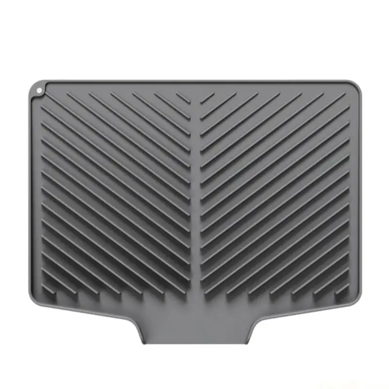 QX2E Dark Flexible Dish Rack Alternative With Liquid Containment Design Suits Most Worktops And Cabinets