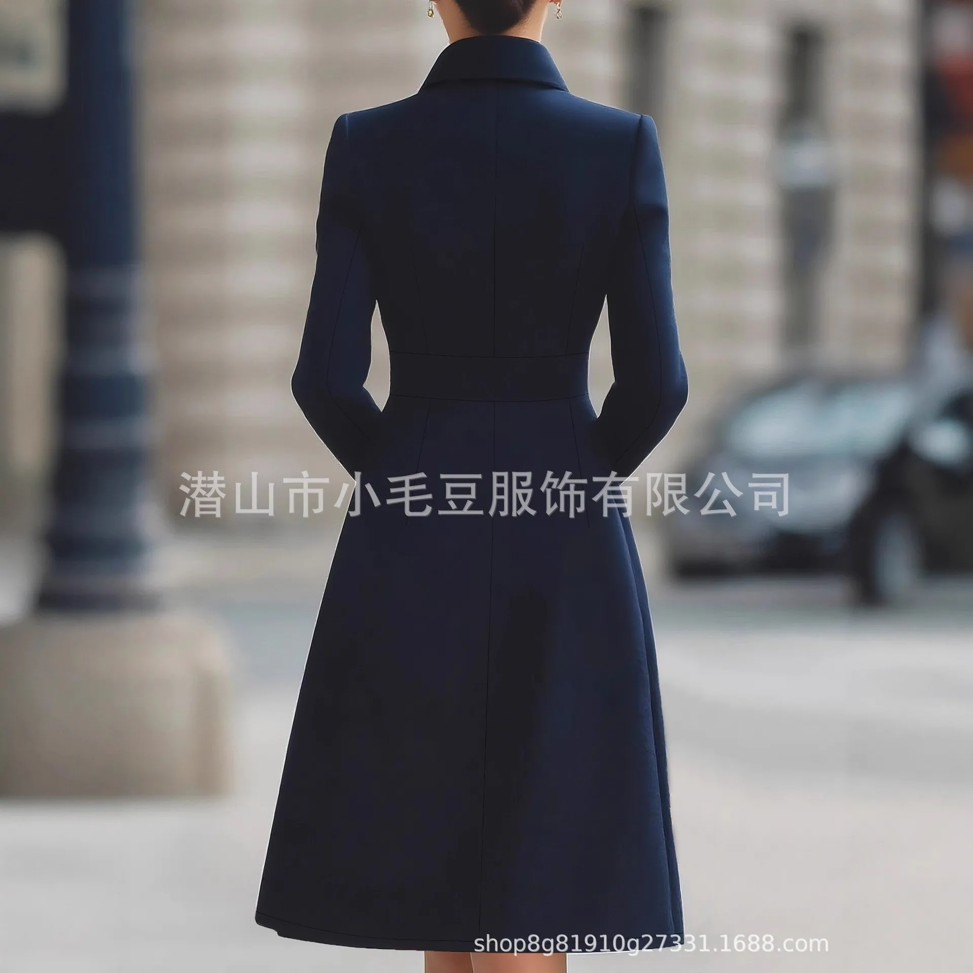 Pocket Pockets Loose Fit Suit with Refined Commuter Elegant Regular Sleeve Single Breasted Two Button Autumn Dresses for Women