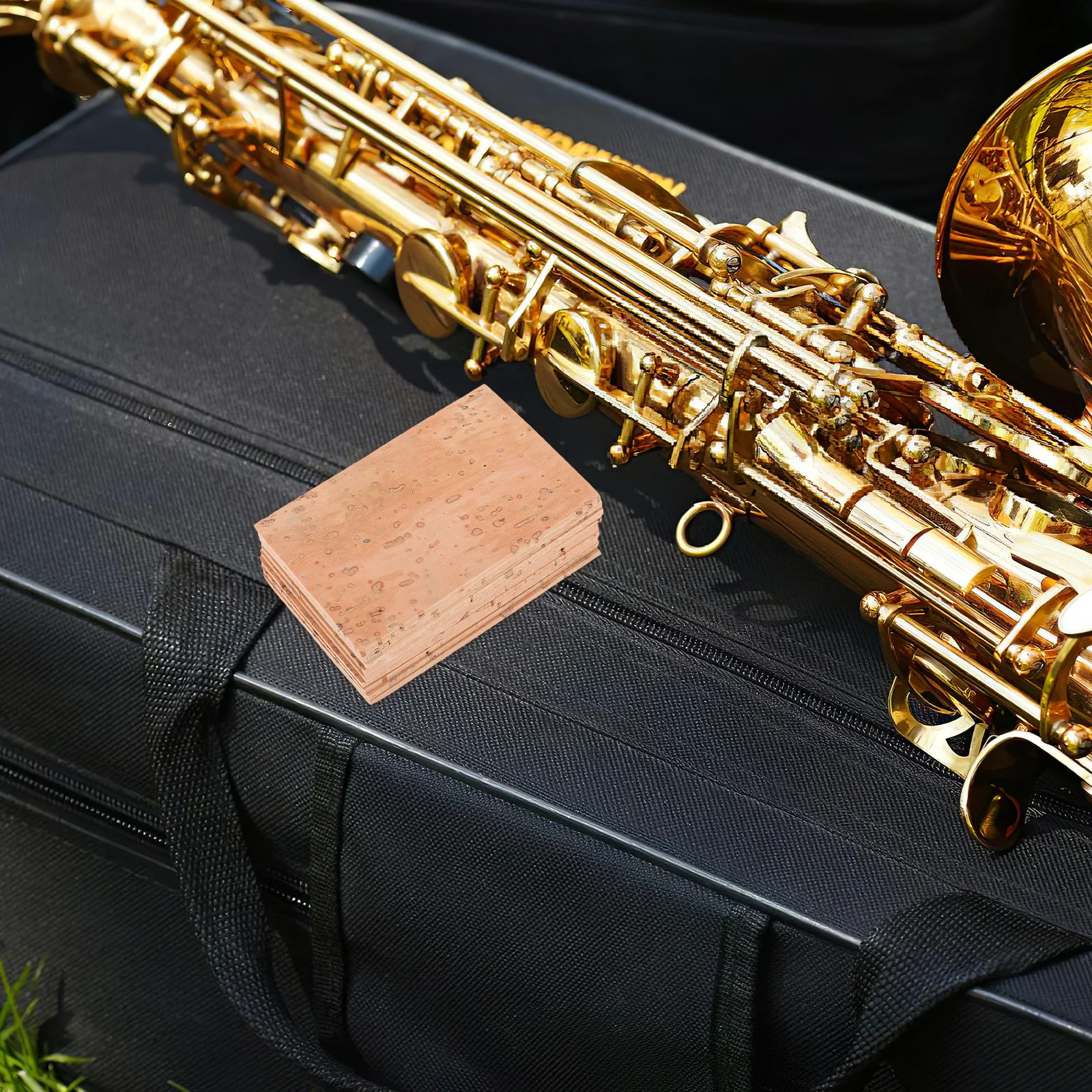 

10Pcs Sax Neck Cork Sheets 60x40mm Premium Replacement Soft Compress-Decompress for All Saxophones Soprano Alto Tenor Clarinet